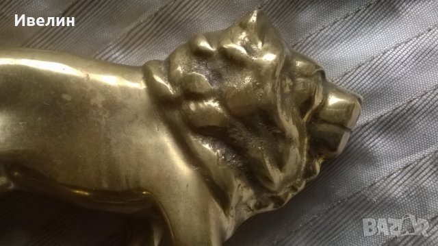 бронзова статуетка-лъв, снимка 2 - Антикварни и старинни предмети - 23848422