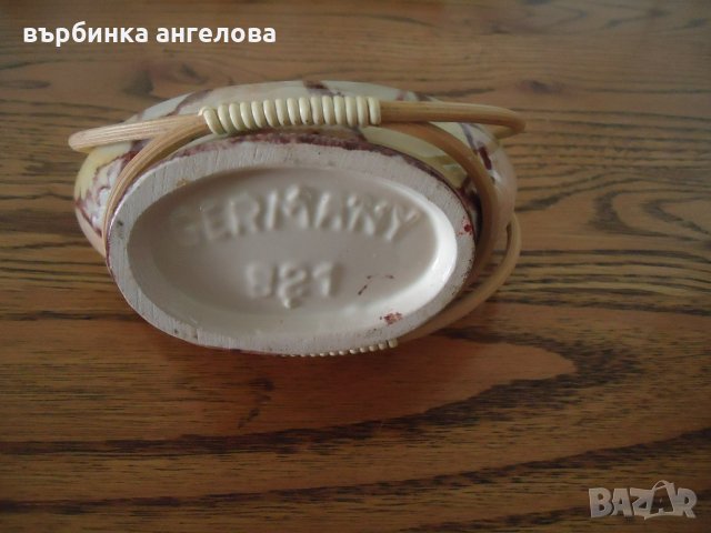 Кошничка от керамика и дърво, снимка 4 - Декорация за дома - 21574138