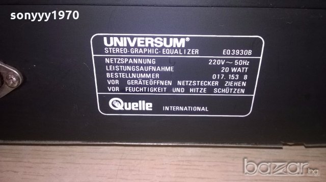 universum eq3930b-equalizer-germany-внос швеицария, снимка 12 - Ресийвъри, усилватели, смесителни пултове - 18917503