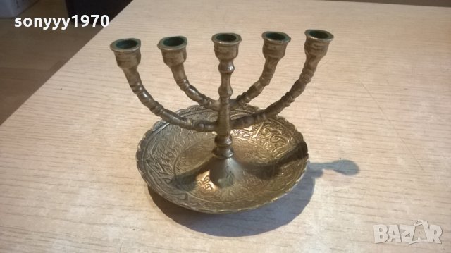 евреиски свещник-11х10см-внос швеция, снимка 7 - Колекции - 24235230