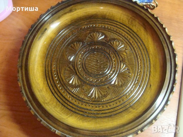 Великолепна ръчно изработена дървена чиния за стена , снимка 3 - Пана - 24614824