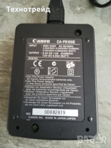 Оригинално зарядно Genuine OEM Canon Compact Power Adapter CA-PS100Е, снимка 2 - Фотоапарати - 24566727