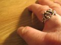 Стар Мъжки Сребърен пръстен - величествени змий моторджийски, мото аксесоари, мото екипировка, снимка 3