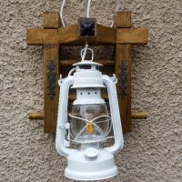 Стенна лампа фенер - Ретро аплик винтидж, снимка 4 - Лампи за стена - 21071295