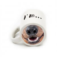 Забавна чаша с надпис I'm...Dog и картинка муцуна Оригинална подаръчна заша за чай кафе, снимка 2 - Други стоки за дома - 23539038