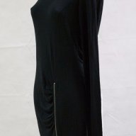 Черна рокля с цип марка PHARD, снимка 2 - Рокли - 18425743