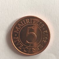 5 цента Мавриций 2012, снимка 2 - Нумизматика и бонистика - 25651400