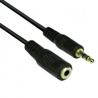 Аудио кабел 3.5mm Stereo M / F - 5 метра, снимка 1 - Кабели и адаптери - 25599928