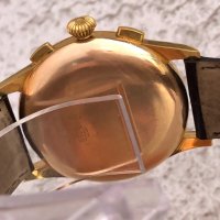 Златен мъжки ръчен часовник-хронограф от 1950г. , снимка 7 - Мъжки - 22113662