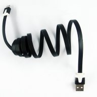 Цветен плосък Micro USB – USB кабел., снимка 3 - USB кабели - 11289647