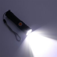 Мини LED фенер с USB зареждане мощен джобен фенер ZOOM фокус, снимка 2 - Къмпинг осветление - 26069048