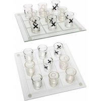 Комплект стъклен Морски шах с 9 броя стъклени шотове, снимка 1 - Настолни игри - 23026307
