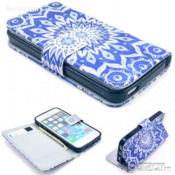 Нов флип кейс за iPhone 5 5s-разни, снимка 1