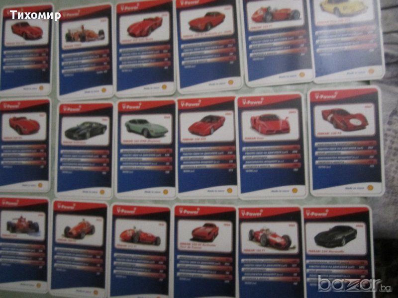   Лот Карти Ферари от бензиностанции Шел, снимка 1