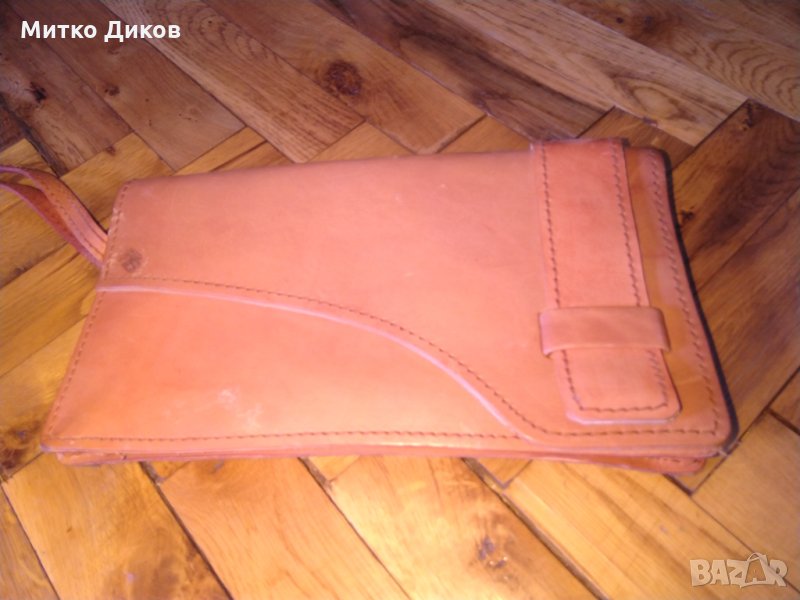 Мъжка чанта за ръка светла 27х15см - естествена кожа-за таблет или друго, снимка 1