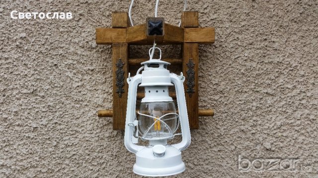Стенна лампа фенер - Ретро аплик винтидж, снимка 4 - Лампи за стена - 21071295