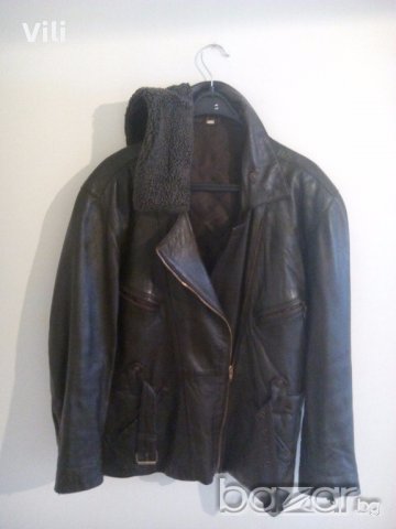Кожено яке - дамско с допьлнетелна яка - естествена кожа !, снимка 2 - Якета - 15811451