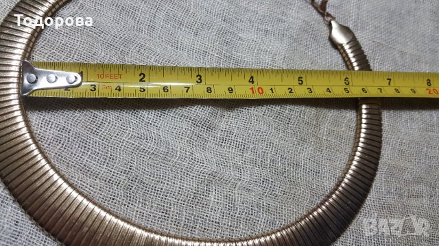 Старинна позлатена огърлица, снимка 6 - Антикварни и старинни предмети - 24115718