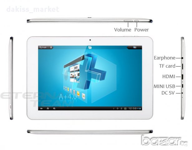 Таблет Sanei N10 Quad Core - 10”, 1GB RAM, 4GB, Bluetooth, GSM: 850 900 1800 190, снимка 3 - Таблети - 14966255