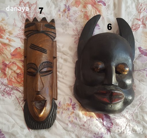 Дървени маски за стена ретро декор дърворезба, снимка 4 - Декорация за дома - 26123429