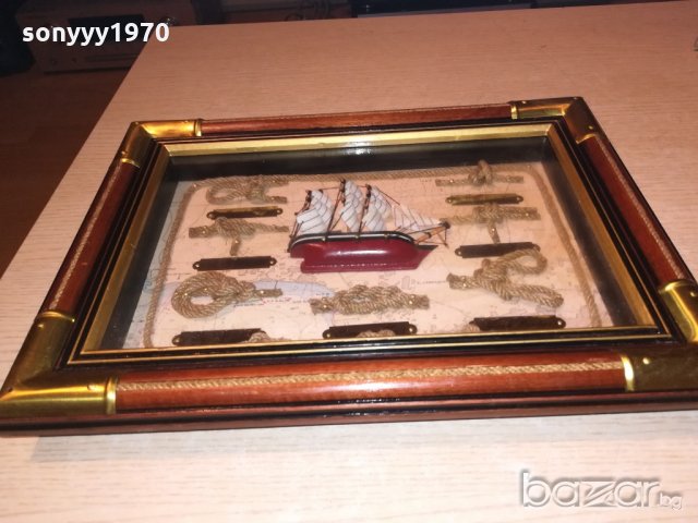 ретро колекция-корабна картина-36х26х4см-внос швеицария, снимка 11 - Колекции - 20616855