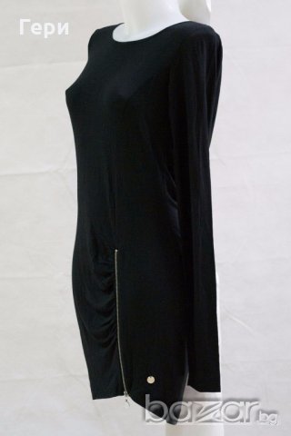 Черна рокля с цип марка PHARD - S, снимка 2 - Рокли - 18425743