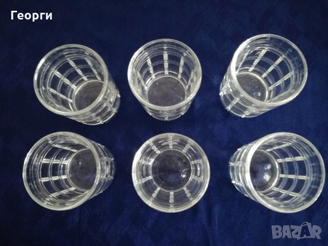 Стъклени дебелостенни чаши , снимка 2 - Чаши - 22846529