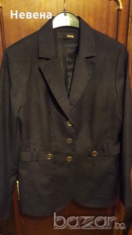 Дамски костюм с панталон тъмносин 50 % вълна, снимка 4 - Костюми - 19504091