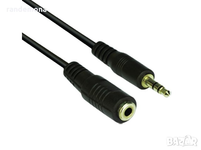 Аудио кабел 3.5mm Stereo M / F - 5 метра