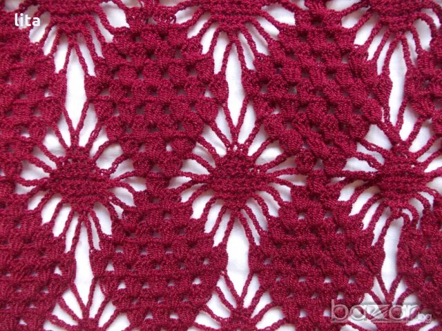 Ръчно плетен шал, снимка 6 - Шапки - 19990423