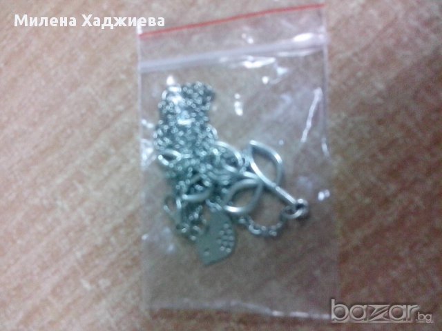 Колие Birdy - сребристо и златисто, снимка 8 - Колиета, медальони, синджири - 9803319