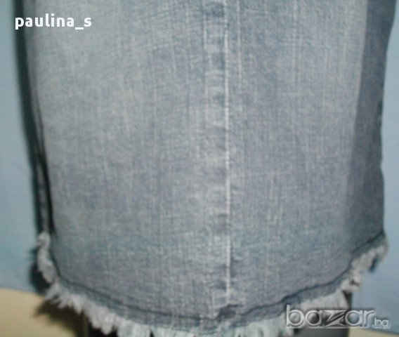 Дизайнерска дънкова еластична пола "Camaieu", снимка 9 - Поли - 14575273