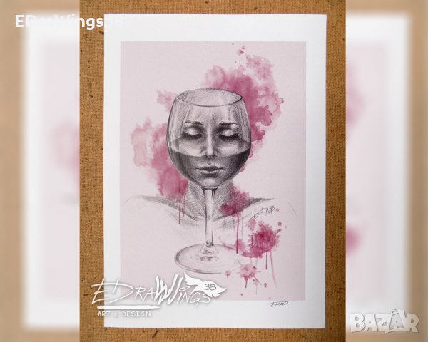 Картина Арт принт "Вино", снимка 5 - Картини - 22577042