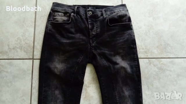 zara man оригинал jeans размер 32 skinny fit цвят тъмно сив мъжки дънки, снимка 3 - Дънки - 22485448