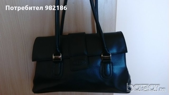 черна дамска чанта с 2 вътрешни отделения, снимка 3 - Чанти - 10408980