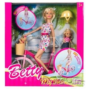 Кукла с велосипед-30 см., снимка 1 - Кукли - 20851865