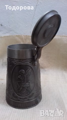 Голям метален цинков съд, снимка 6 - Антикварни и старинни предмети - 21619849