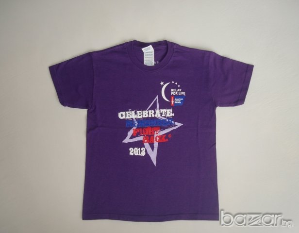 Лилава детска тениска, 128 см.  , снимка 1 - Детски тениски и потници - 16382243