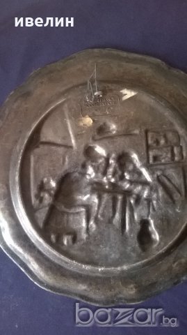 стара чиния за стена, снимка 3 - Антикварни и старинни предмети - 20334137