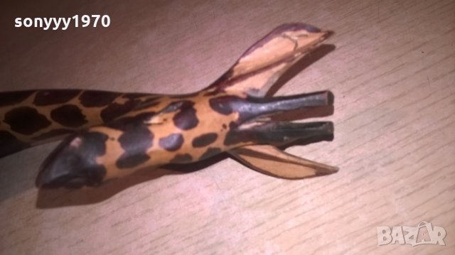 жираф-46х13х8см-дървен-внос швеицария, снимка 11 - Колекции - 26170918