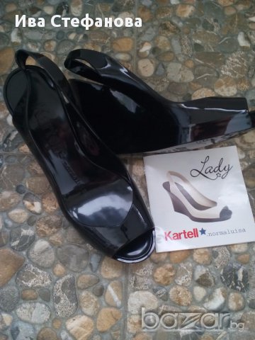 Черни силиконови обувки на платформа италиански  Kartell, снимка 8 - Сандали - 18005255