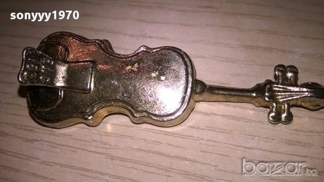 Мини ретро колекция-контрабас-бронз/месинг-7х3х2см-внос швеицария, снимка 5 - Антикварни и старинни предмети - 17528257