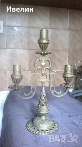 два барокови свещници, снимка 2 - Антикварни и старинни предмети - 25652685