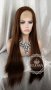 Lace Front LUXYRY WIG ELESSA Дълга Натурално Кафява Перука Код 1040, снимка 6