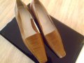 Елегантни обувки от естествена кожа, снимка 1 - Дамски обувки на ток - 14281349
