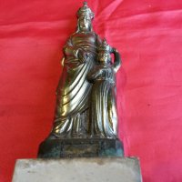 Уникална  Стара Френска Статуетка Статуя Девата и Младенеца, снимка 5 - Антикварни и старинни предмети - 24976361