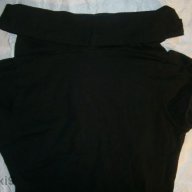 Черна блуза Кевело М размер с поло яка, снимка 2 - Тениски - 11186163