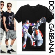 D&G Dolce and Gabbana Transformer Мъжка Тениска size 46 (S), снимка 2 - Тениски - 6469981