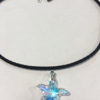 Морска звезда Сваровски кристал 30мм, снимка 3 - Колиета, медальони, синджири - 9204695