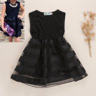 черна детска рокля, снимка 2 - Детски рокли и поли - 15666012